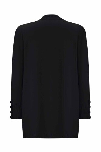 Miss Dalida Touche Me Düz Renk Triko Hırka BLACK - 2