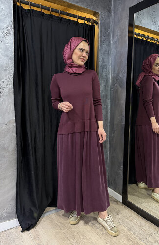 Miss Dalida Triko Cupro Elbise TOGA-BORDO