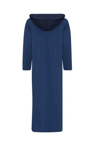 Miss Dalida Triko Detaylı Uzun Denim Kap İNDİGO - 2