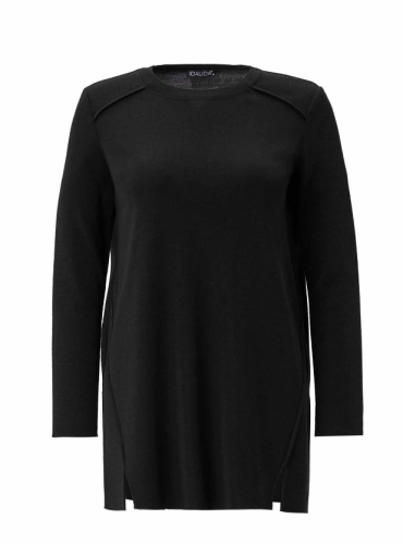 Miss Dalida Uzun Kollu Basic Triko Tunik BLACK