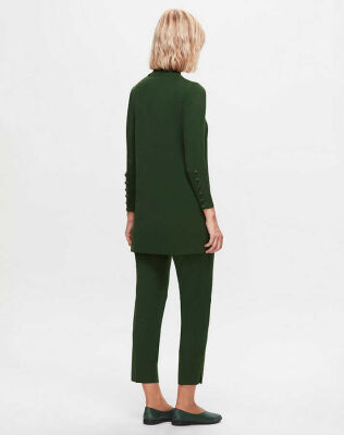 Miss Dalida Uzun Kollu Basic Triko Tunik Emerald - 3