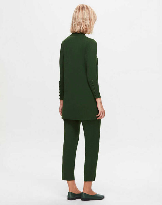 Miss Dalida Uzun Kollu Basic Triko Tunik Emerald - 3