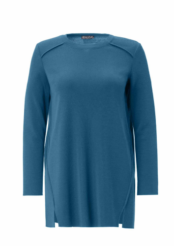 Miss Dalida Uzun Kollu Basic Triko Tunik Oası/Dark Navy