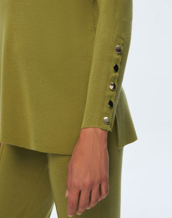 Miss Dalida Uzun Kollu Basic Tunik Fiaba Olive - 2