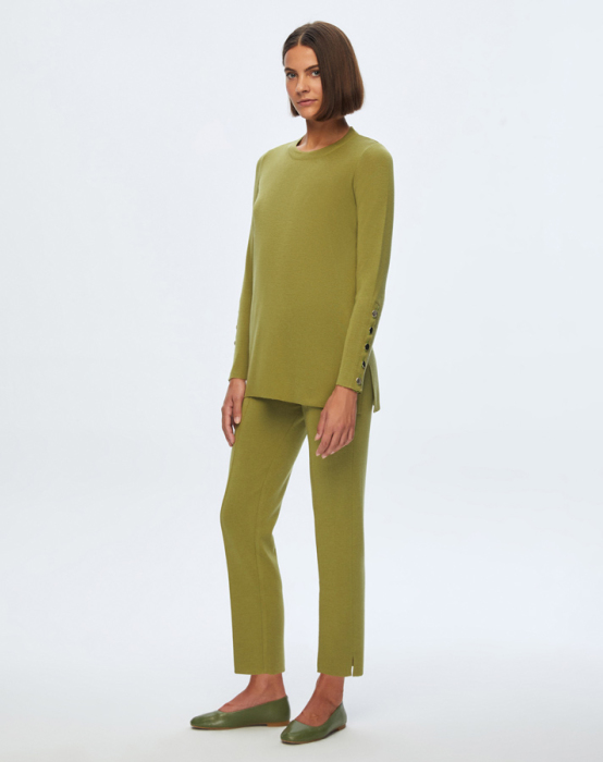 Miss Dalida Uzun Kollu Basic Tunik Fiaba Olive - 1