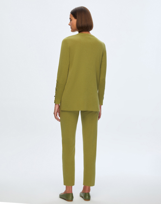 Miss Dalida Uzun Kollu Basic Tunik Fiaba Olive - 3