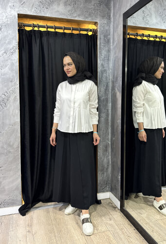 Miss Dalida V Yaka Kolsuz Triko Tunik Light Grey - 6