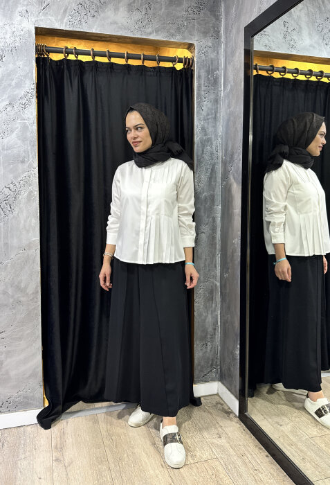 Miss Dalida V Yaka Kolsuz Triko Tunik Light Grey - 6