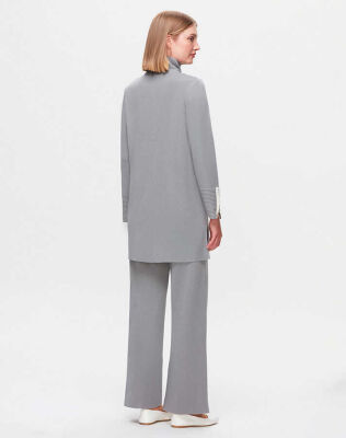 Miss Dalida Yakası ve Bileği Bekletme Detaylı Tunik Viale/Grey - 3