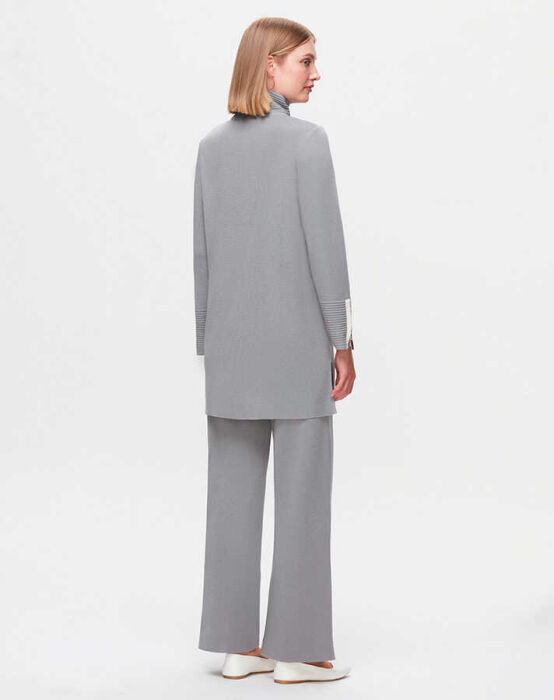 Miss Dalida Yakası ve Bileği Bekletme Detaylı Tunik Viale/Grey - 3