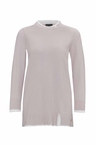 Miss Dalida Yakası Yırtmaçlı Triko Tunik Stone - 6