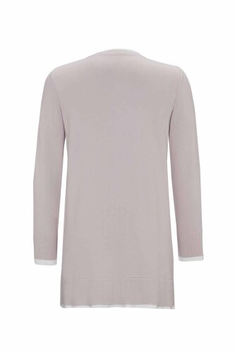 Miss Dalida Yakası Yırtmaçlı Triko Tunik Stone - 5