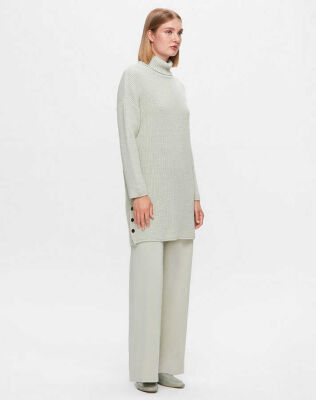 Miss Dalida Yanları Düğmeli Selanik Tunik River 