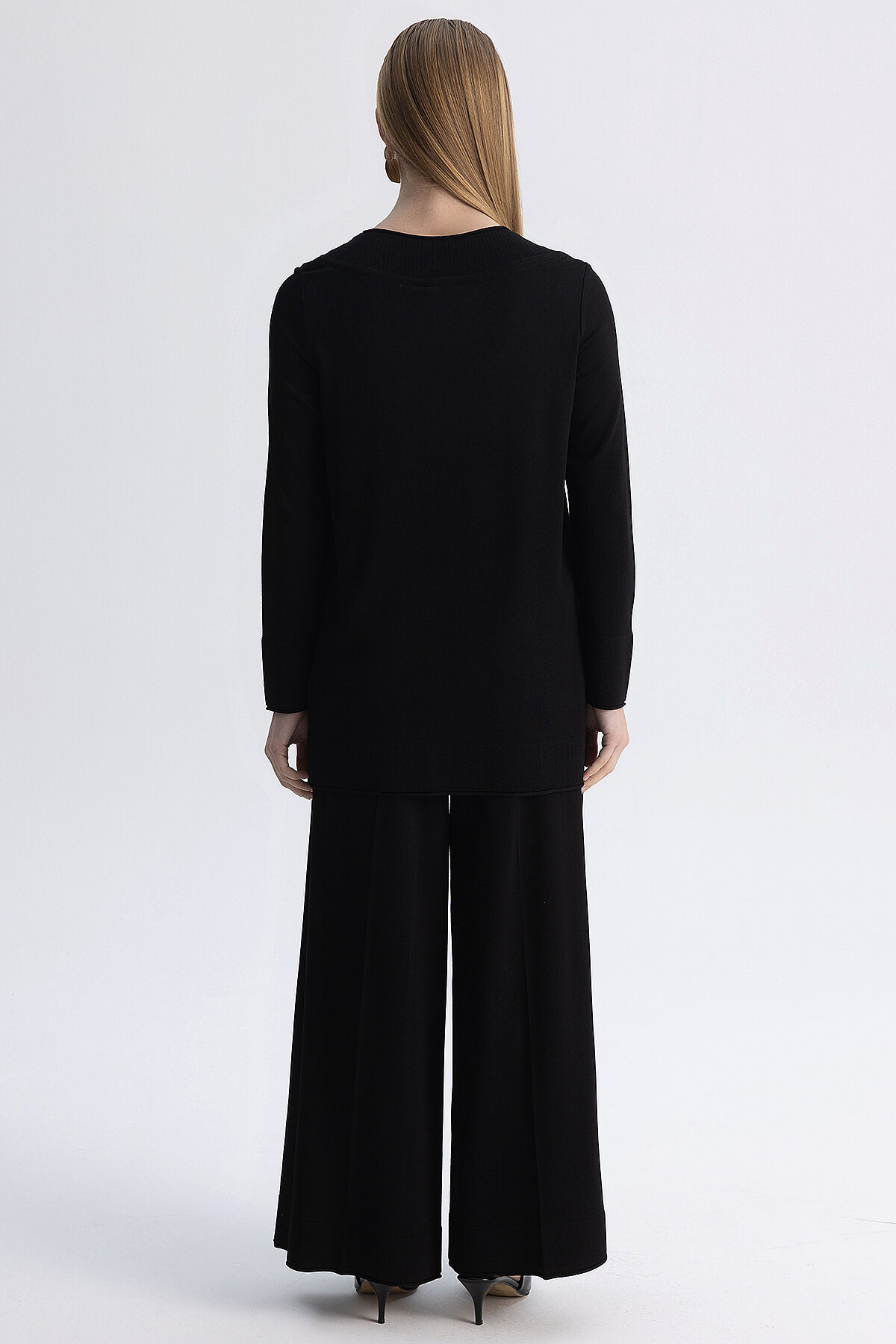 Miss Dalida Yuvarlak Yaka Basic Tunik BLACK - 6