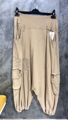 MissWhence Bej Şalvar Pantolon BEJ - 1