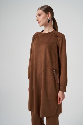 MissWhence Cepleri Fermuarlı Tunik TABA - 2