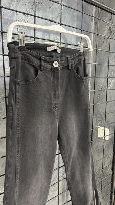 Miss Whence Siyah Fermuar Detaylı İspanyol Paça Pantolon SİYAH - 4