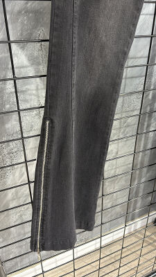 Miss Whence Siyah Fermuar Detaylı İspanyol Paça Pantolon SİYAH - 7