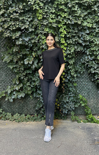 MissWhence Siyah Fermuar Detaylı Pantolon SİYAH - 3