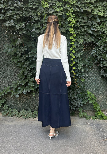 MissWhence Yandan Fermuarlı Pliseli Etek LACİVERT - 4