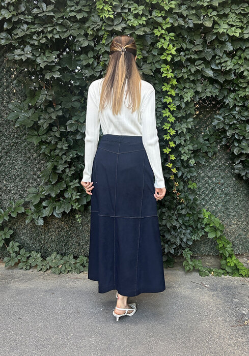 MissWhence Yandan Fermuarlı Pliseli Etek LACİVERT - 4