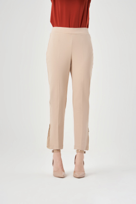 MissWhence Yanı Fermuarlı Pantolon TAŞ - 1