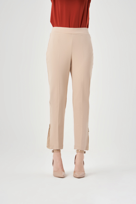 MissWhence Yanı Fermuarlı Pantolon TAŞ - 1