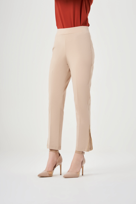 MissWhence Yanı Fermuarlı Pantolon TAŞ - 2