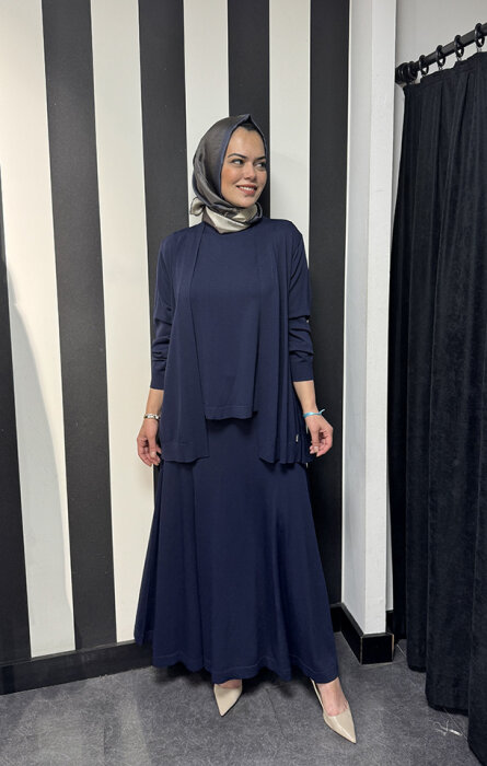 MissDalida Cepli Triko Etek Navy Blue - 1