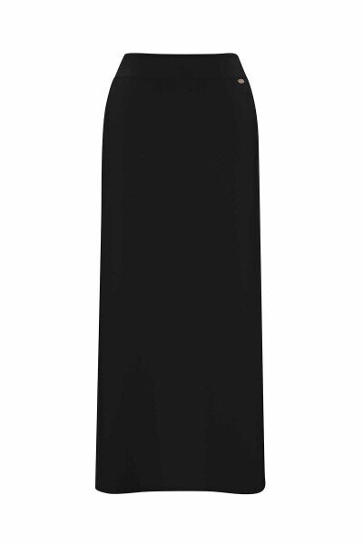 MissDalida Düz Renk A Kesim Triko Etek BLACK - 1