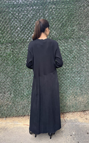 MissDalida Eteği Cupra Triko Elbise BLACK - 3