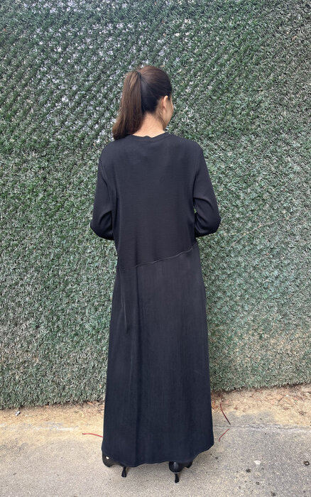 MissDalida Eteği Cupra Triko Elbise BLACK - 3