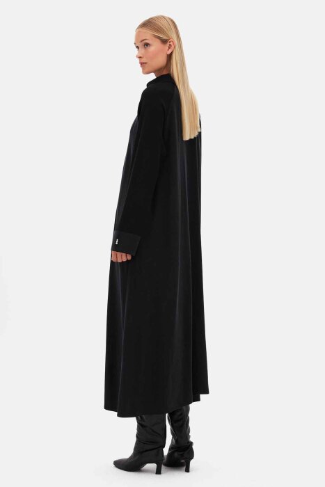 MissDalida Kolları Triko Fermuarlı Cupra Kap BLACK - 2