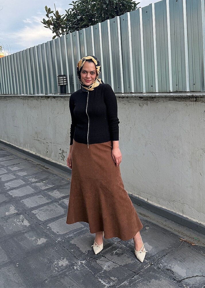 MissWhence Beli Kuşaklı Çan Etek TARÇIN