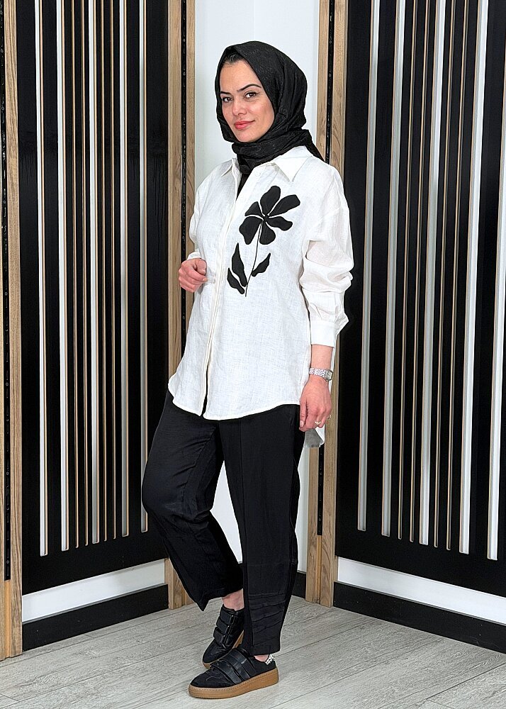 MissWhence Beli Lastikli Paçası Katlı Pantolon SİYAH