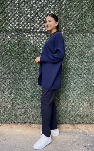 MissWhence Cigarette Pantolon LACİVERT - 3