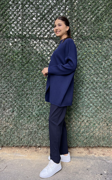 MissWhence Cigarette Pantolon LACİVERT - 3