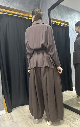 MissWhence Düz Şalvar KAHVERENGİ - 4