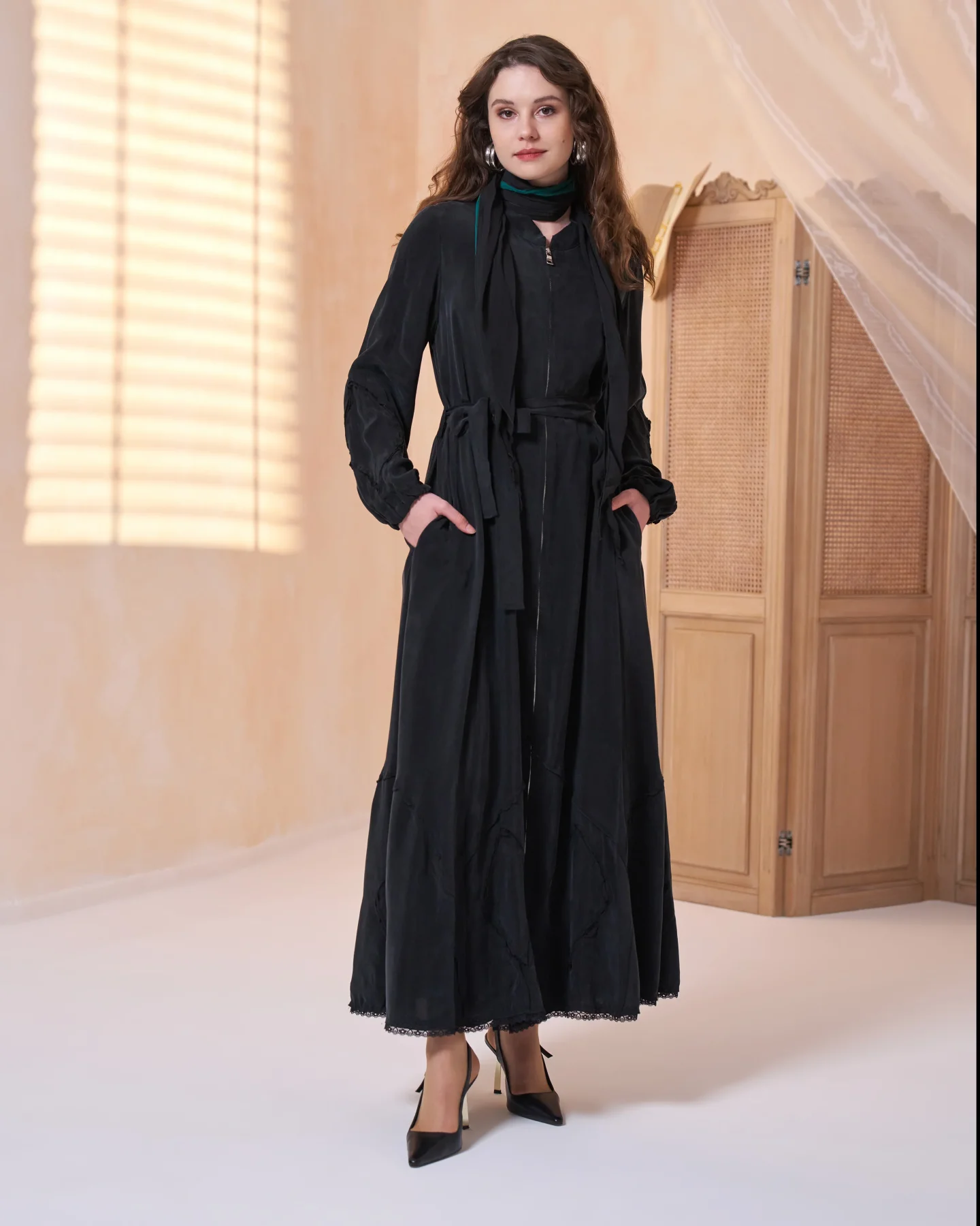 MissWhence Fermuarlı İpek Kap SİYAH - 1