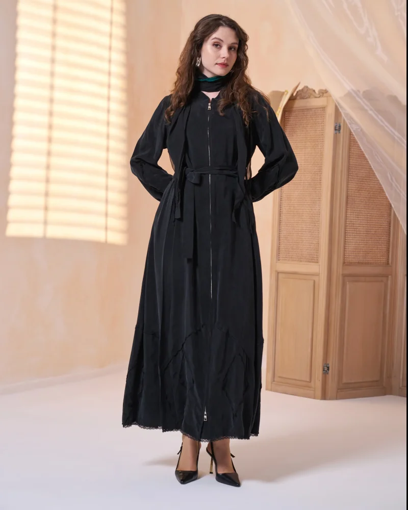 MissWhence Fermuarlı İpek Kap SİYAH - 3