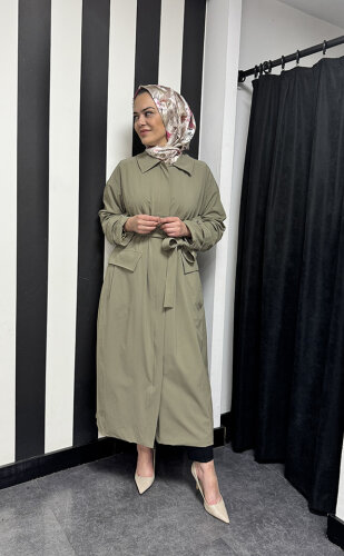 MissWhence Fermuarlı Pardesu YEŞİL - 2
