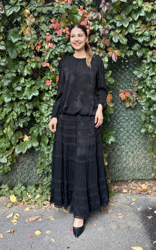 MissWhence FırFırlı Etekli Takım SİYAH - MİSSWHENCE