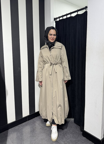 MissWhence Gögüsten Fermualı Pardesü BEJ - 2