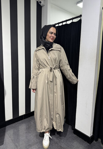 MissWhence Gögüsten Fermualı Pardesü BEJ - 4