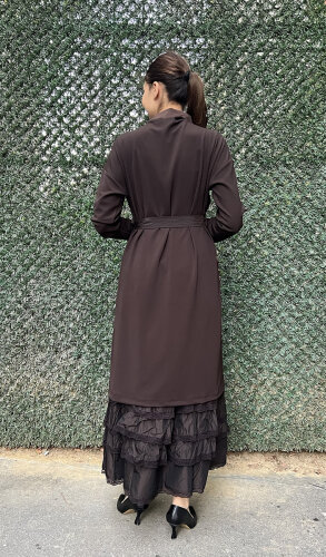 MissWhence İkili Elbise KAHVE - 10