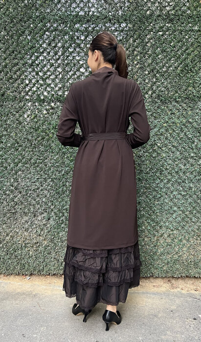 MissWhence İkili Elbise KAHVE - 10