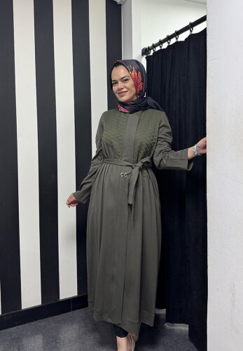 MissWhence Kapitone Detaylı  Pardesü HAKİ - 2