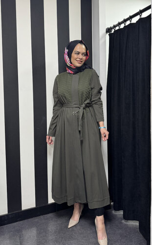 MissWhence Kapitone Detaylı  Pardesü HAKİ - 3