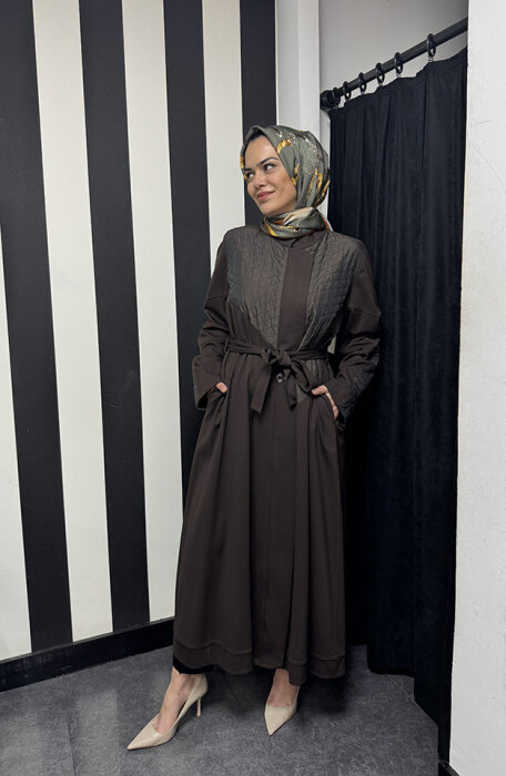 MissWhence Kapitone Detaylı  Pardesü KAHVE - 2