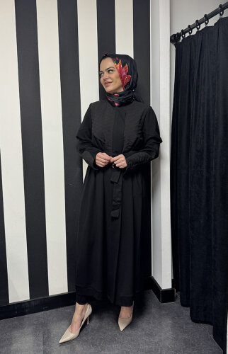 MissWhence Kapitone Detaylı  Pardesü SİYAH - 3